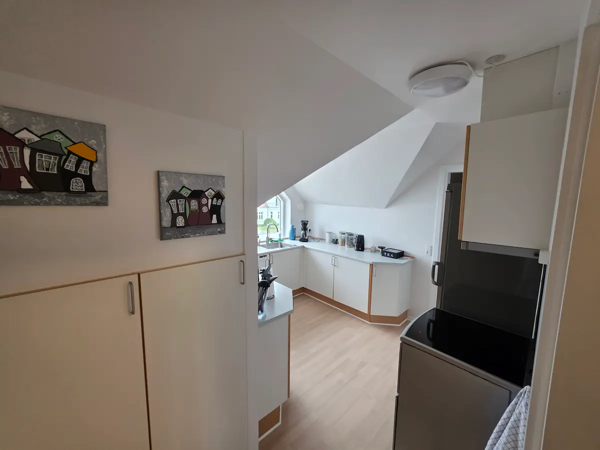 Fælles køkken hos Kværndrup B&B